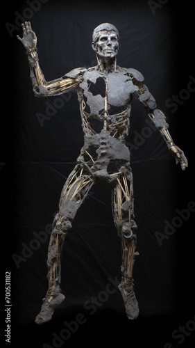 3D render skeleton isolated full human illustration image Ai generated art