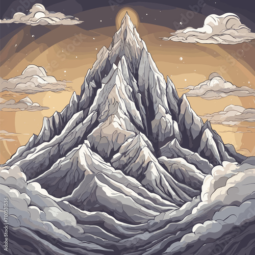 landscape with mountains