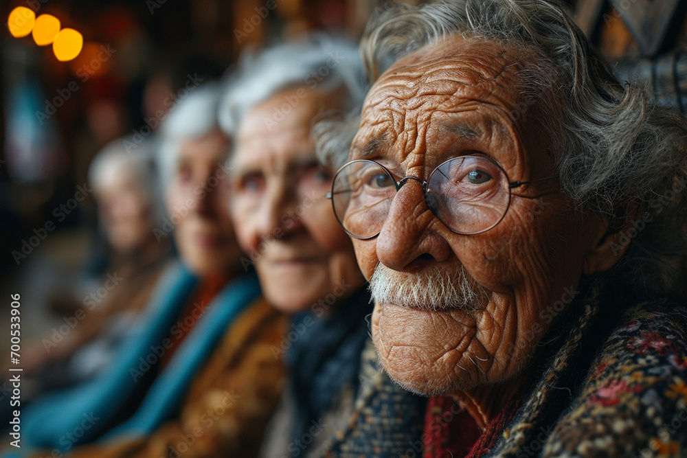 happy old age, a group of elderly people in a nursing home happy old age, a group of elderly people in a nursing home