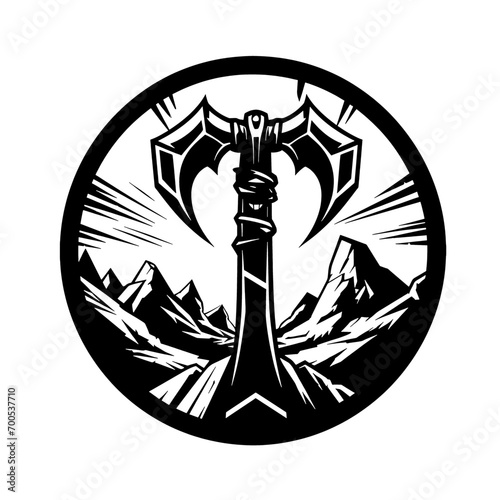 Unleash the Savage Fury: A Majestic Barbarian Insignia for Thrilling Dungeons & Dragons Adventures - Tabletop Mastery Awakens