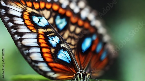 Close-up of a Butterfly Wing, Zoom in on the intricate patterns and scales of a butterfly wing, revealing its natural beauty, background image, generative AI © Hifzhan Graphics