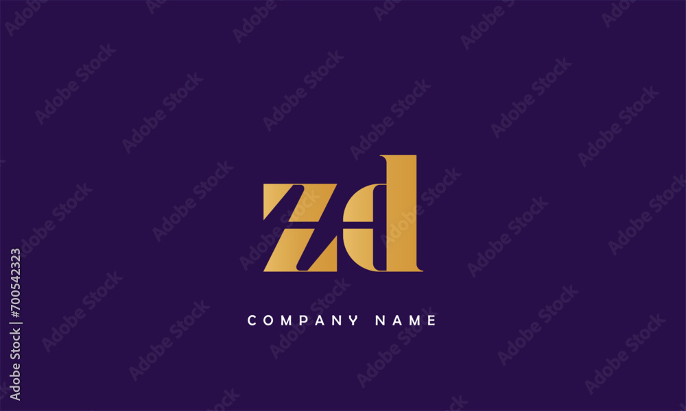 ZD, DZ, Z, D Abstract Letters Logo Monogram ZD, DZ, Z, D Abstract Letters Logo Monogram