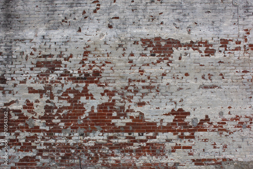 Close-up Building Detail Historical Brick Wall Located in Rural Texas