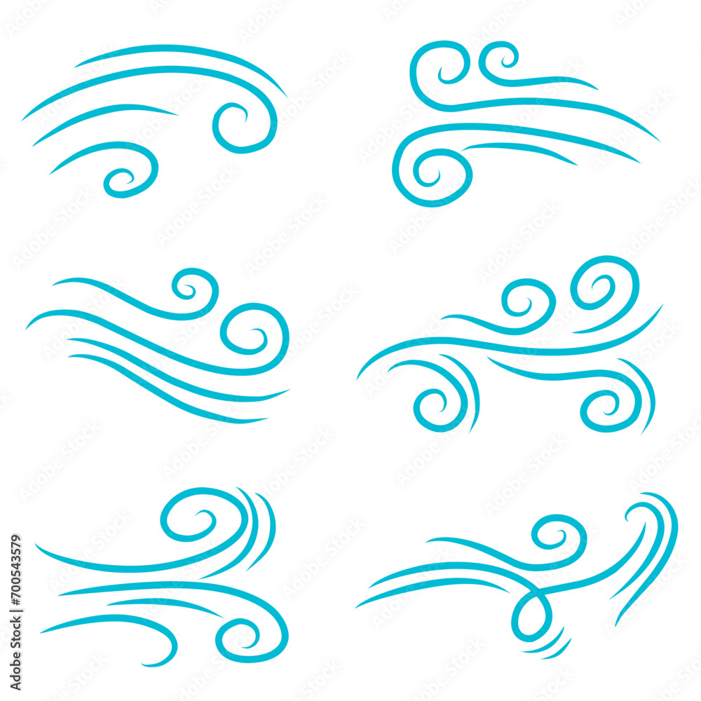 doodle wind illustration vector handrawn style doodle wind illustration vector handrawn style