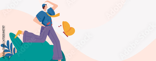 People exercising healthy running vector internet operation illustration

