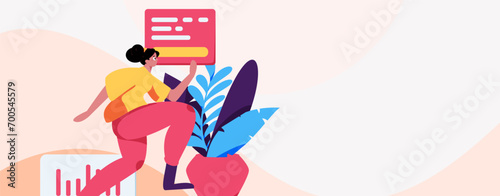 People exercising healthy running vector internet operation illustration
