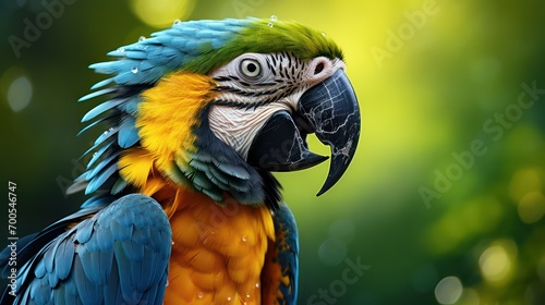 blue and yellow macaw