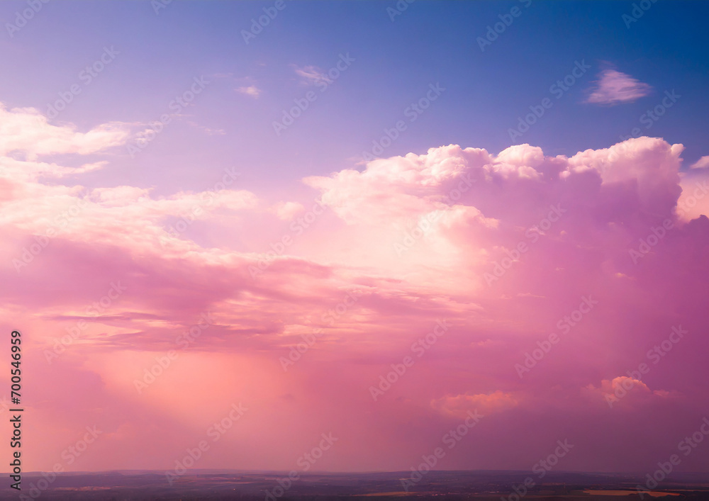 綺麗なピンク色の空の背景