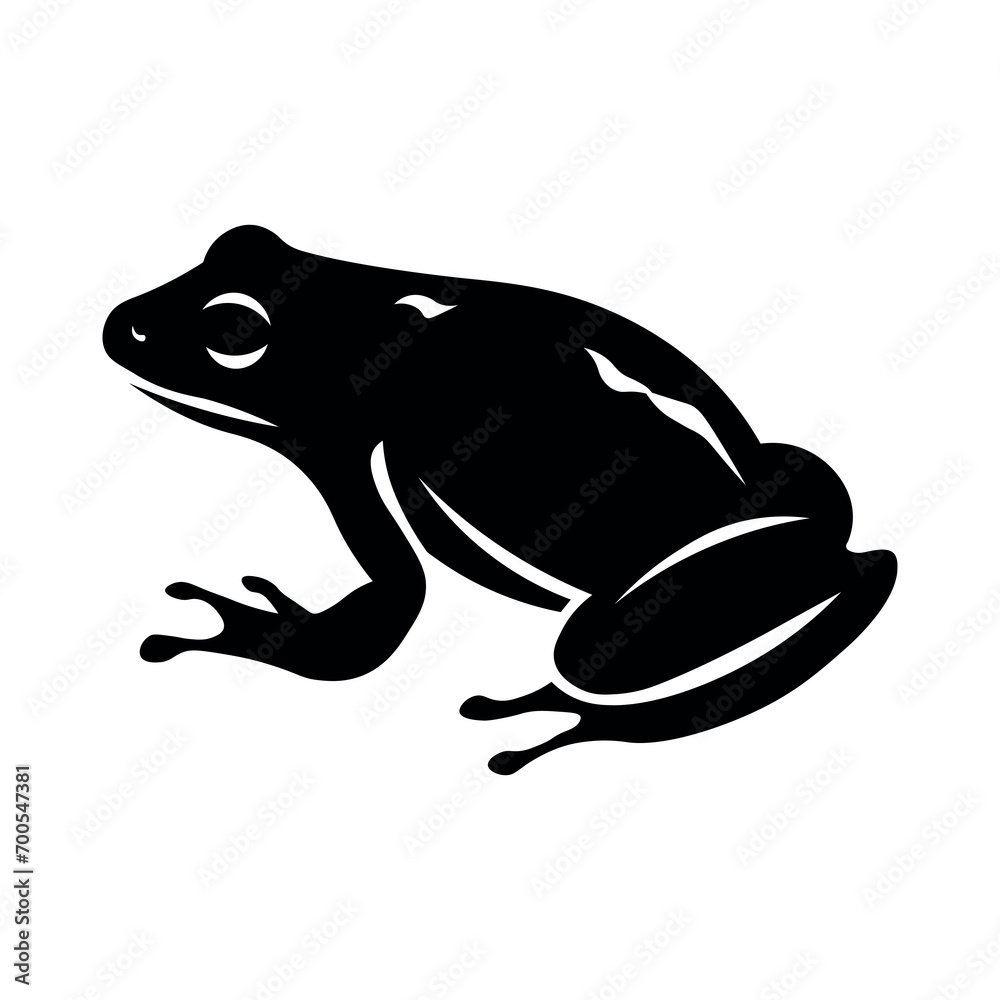 Frog black vector icon on white background Frog black vector icon on white background