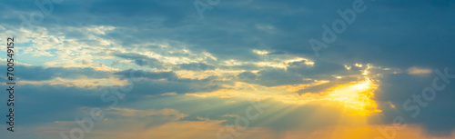 Dramatic sunset and sunrise sky