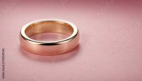  a close up of a wedding ring on a pink surface with a light reflection in the middle of the ring and a pink background with a light reflection in the middle of the ring.
