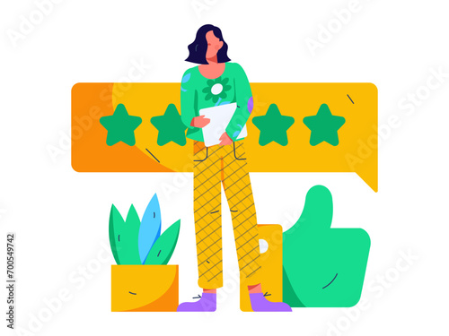 Virtual characters social communication concept business flat vector hand drawn illustration
