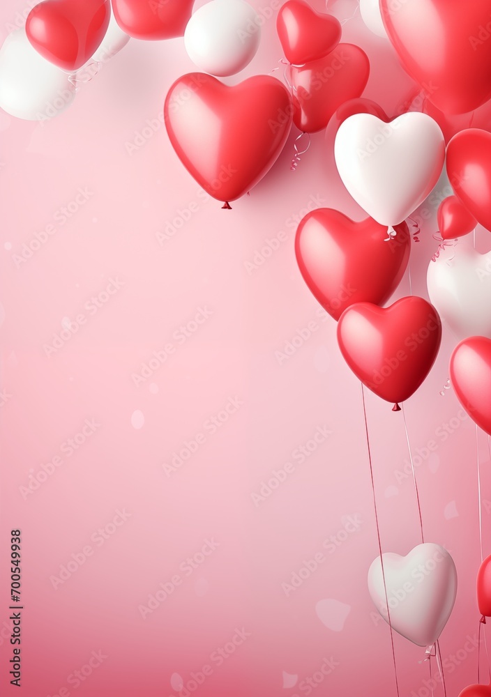 heart with ballons background