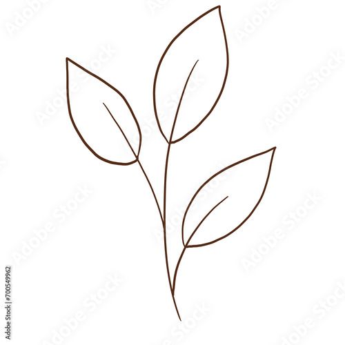 doodle leaves decoration