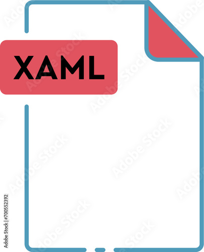 XAML File format minimal icon outline