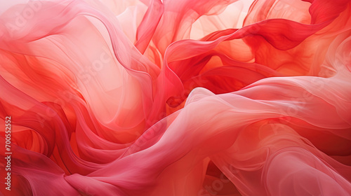 Abstract red and pink cascades symbolizing the flows of love
