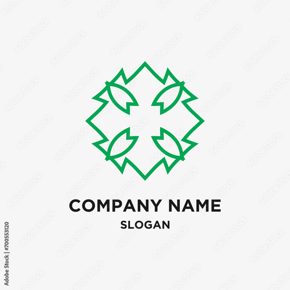 Obraz premium Abstract leaf vectore nature logo