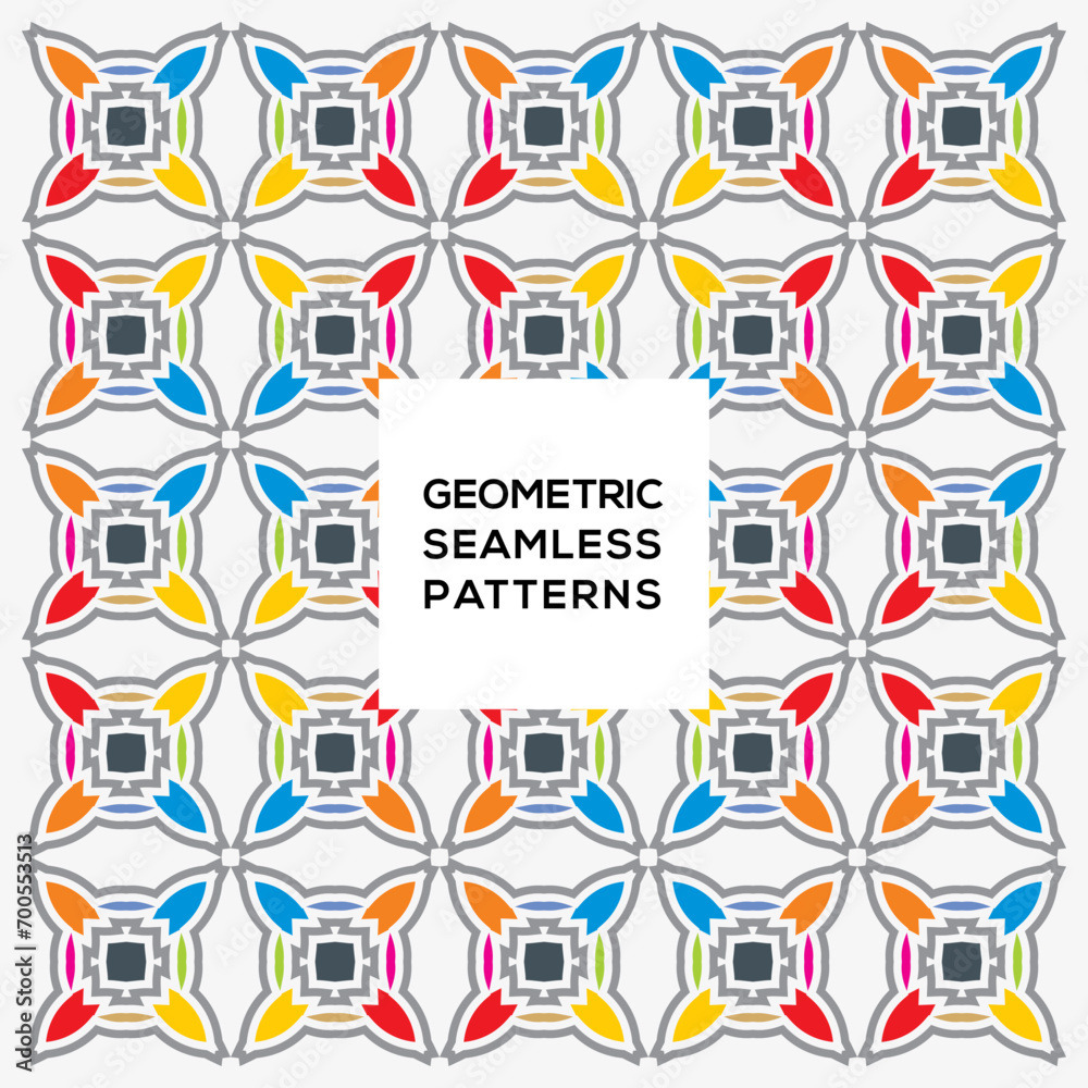 Geomteric colourfull seamless pattern