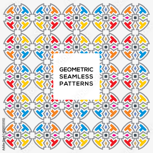 Geomteric colourfull seamless pattern