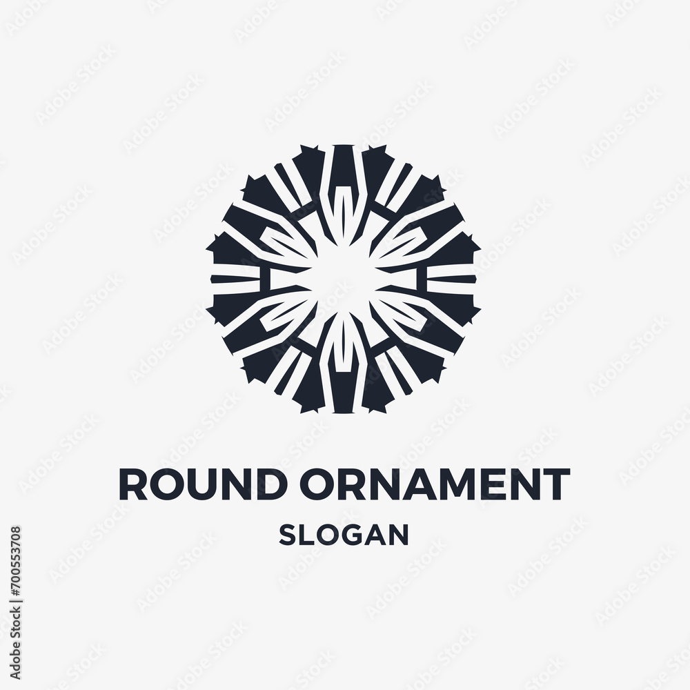 Vector round ornament logo Vector round ornament logo