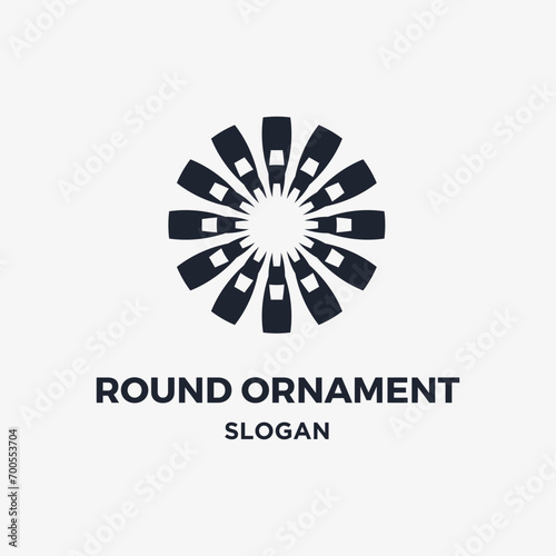 Vector round ornament logo