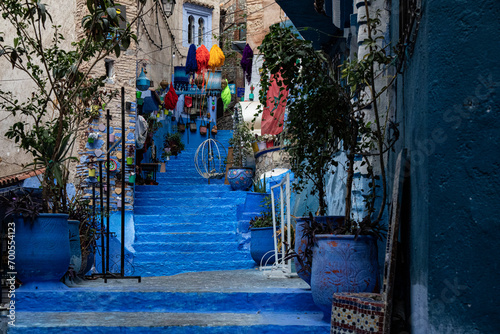 Through the streets of the medina of Chefchaouen, Morocco