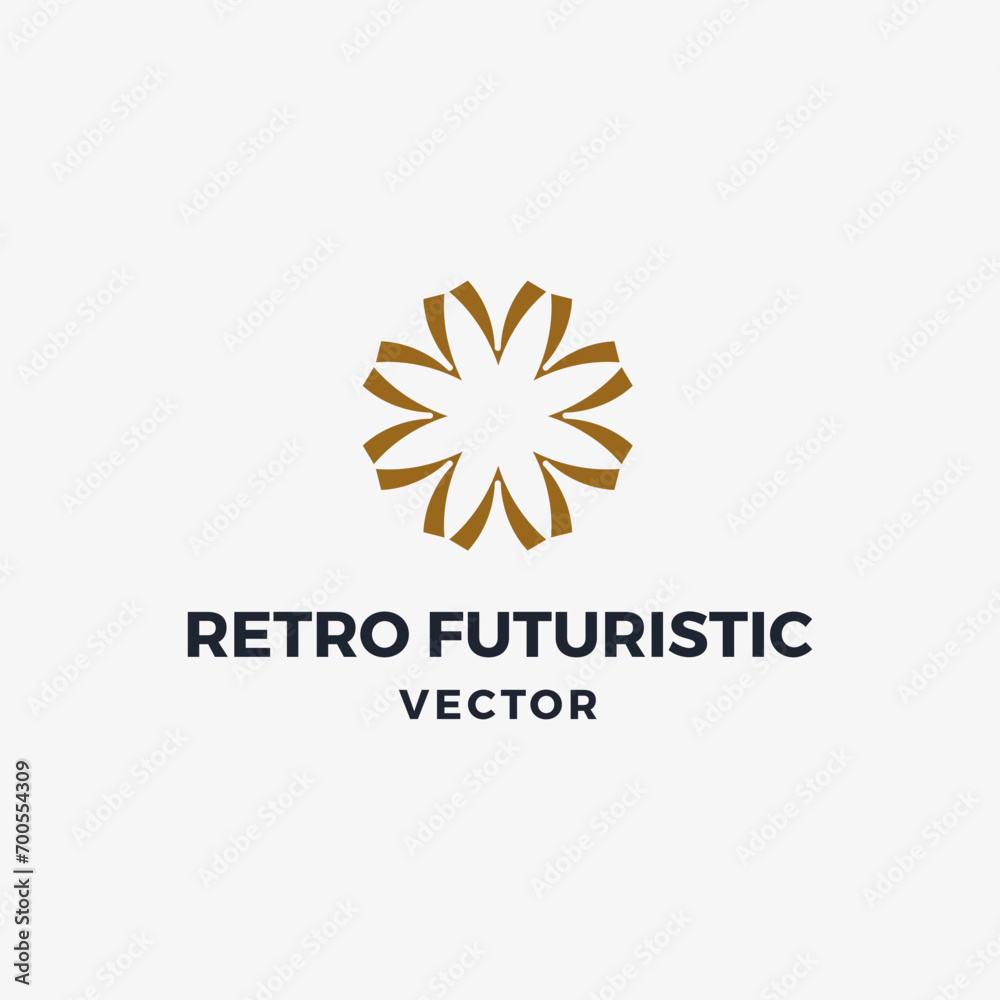 Obraz premium Abstract beautiful retro futuristic vector
