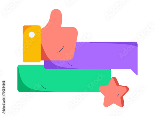 Virtual characters social communication concept business flat vector hand drawn illustration
