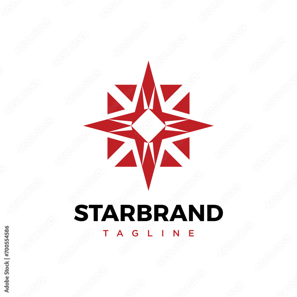 Abstract star brand logo vector