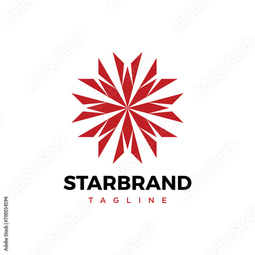 Abstract star brand logo vector