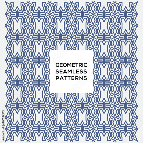 Ornament geometric seamless patterns