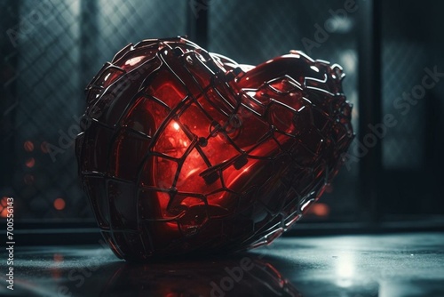 Futuristic love on Valentine's Day - Give me your heart. Generative AI