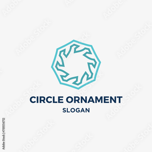 Logo vector circle sign decoration stylish branding creativity round concept
