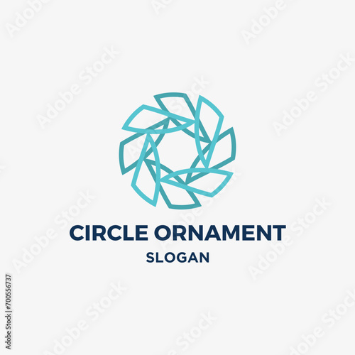 Logo vector circle sign decoration stylish branding creativity round concept