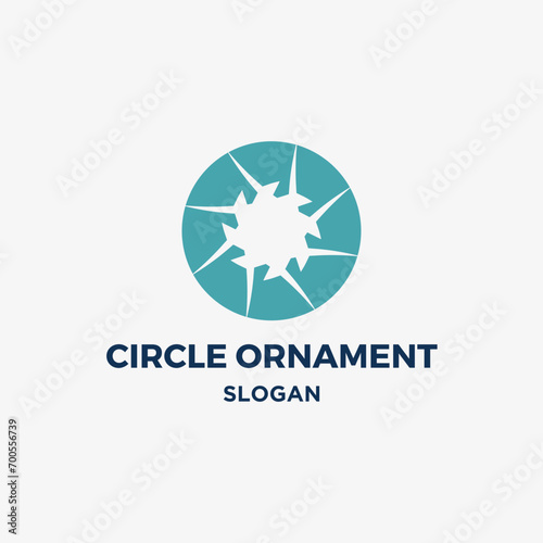 Logo vector circle sign decoration stylish branding creativity round concept