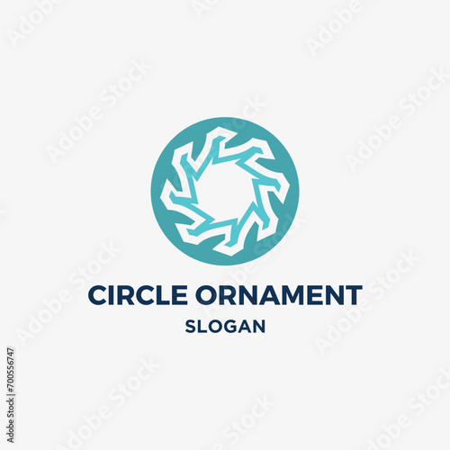 Logo vector circle sign decoration stylish branding creativity round concept