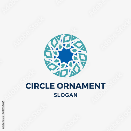 Logo vector circle sign decoration stylish branding creativity round concept