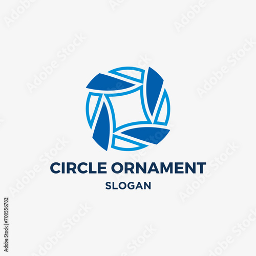 Circle ornament logo vector design