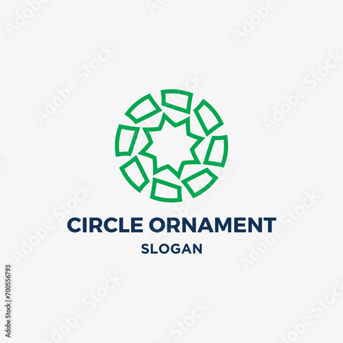 Circle ornament logo vector design