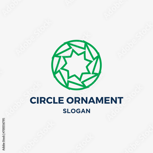 Circle ornament logo vector design