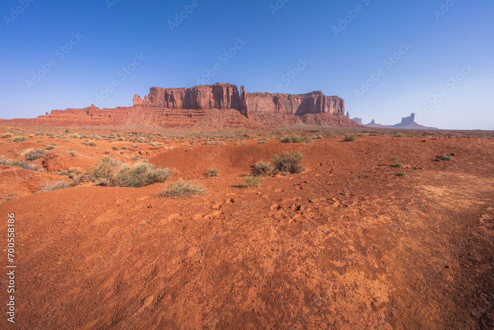 hiking the wildcat trail in monument valley, arizona, usa hiking the wildcat trail in monument valley, arizona, usa