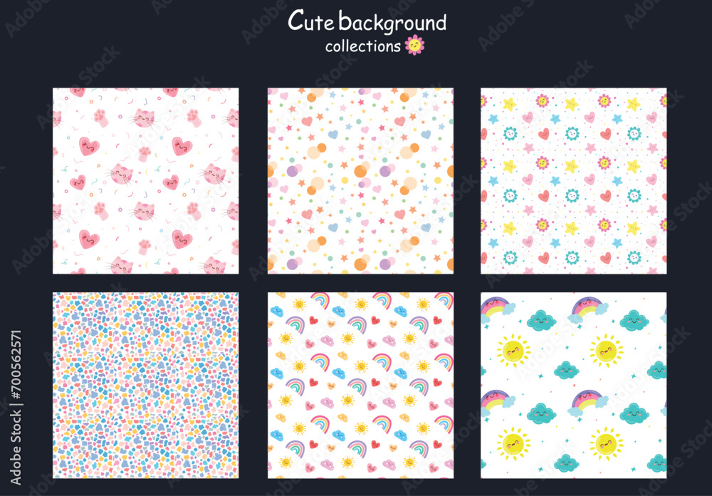 set of four backgrounds