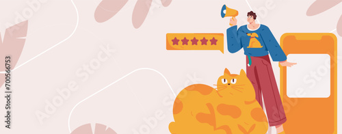 Virtual characters social communication concept business flat vector hand drawn illustration
