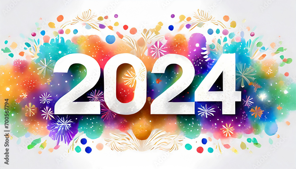 Greeting card Happy New Year 2024 Greeting card Happy New Year 2024