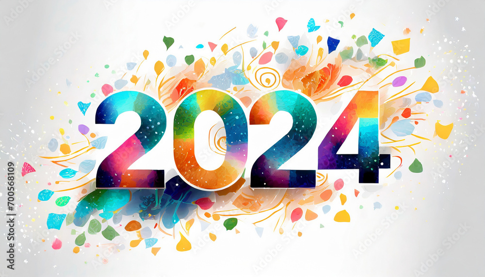Greeting card Happy New Year 2024 Greeting card Happy New Year 2024