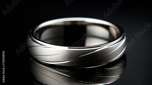 catalogue photo closeup of wedding ring made of white gold, background