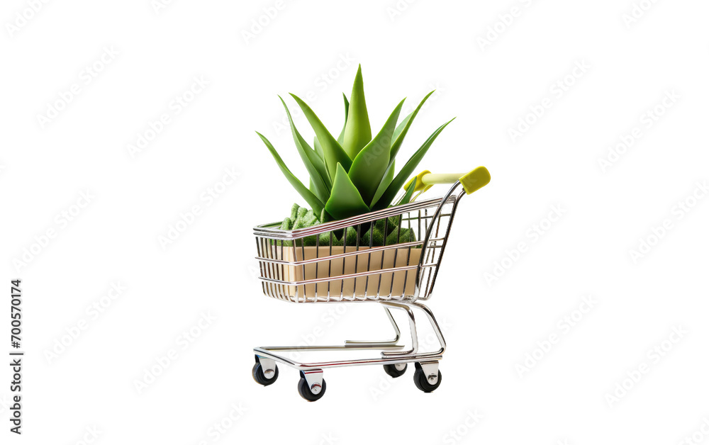 Plant-laden Rolling Wagon on White or PNG Transparent Background Plant-laden Rolling Wagon on White or PNG Transparent Background
