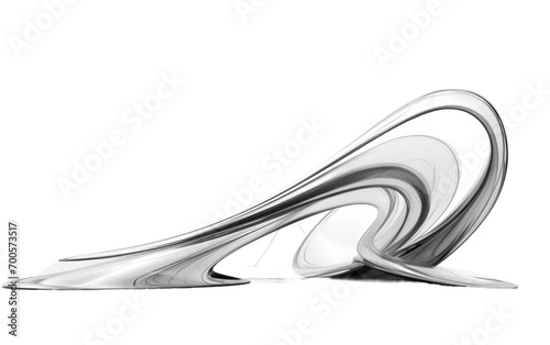 Exploring Clean Lines in a Sleek Artistic Creation on White or PNG Transparent Background