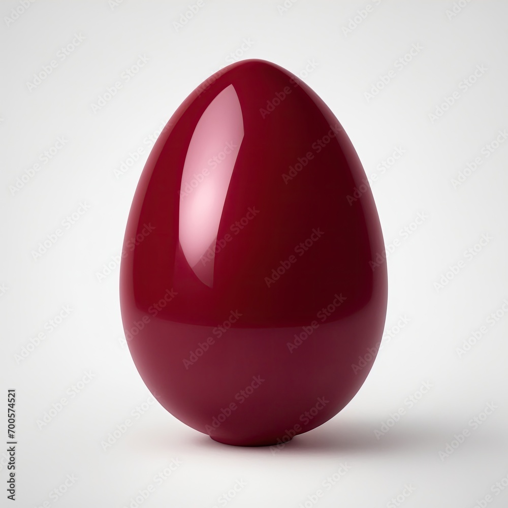 Obraz premium Ruby stone Egg shape on white background