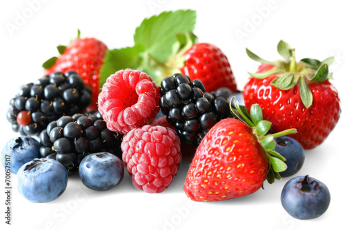 Fresh Mixed Berries Isolated